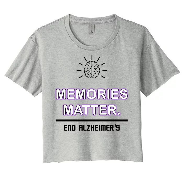 Memories Matter End Alzheimer's Women's Crop Top Tee