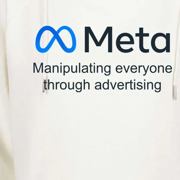 Meta Manipulating Everyone Through Advertising Womens Funnel Neck Pullover Hood