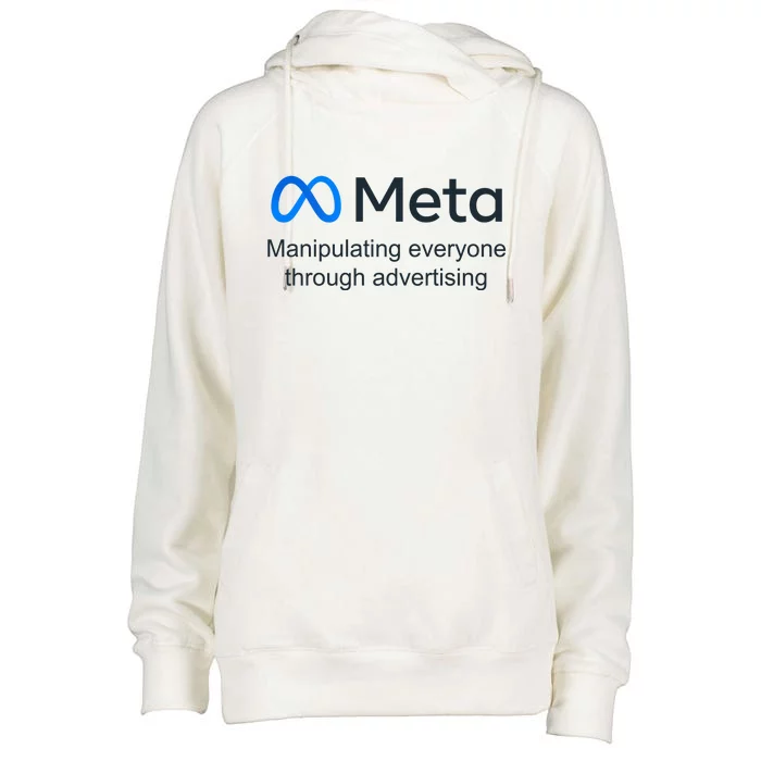 Meta Manipulating Everyone Through Advertising Womens Funnel Neck Pullover Hood