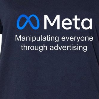 Meta Manipulating Everyone Through Advertising Women's V-Neck Plus Size T-Shirt