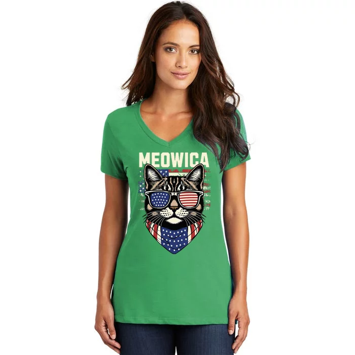 Meowica Women's V-Neck T-Shirt