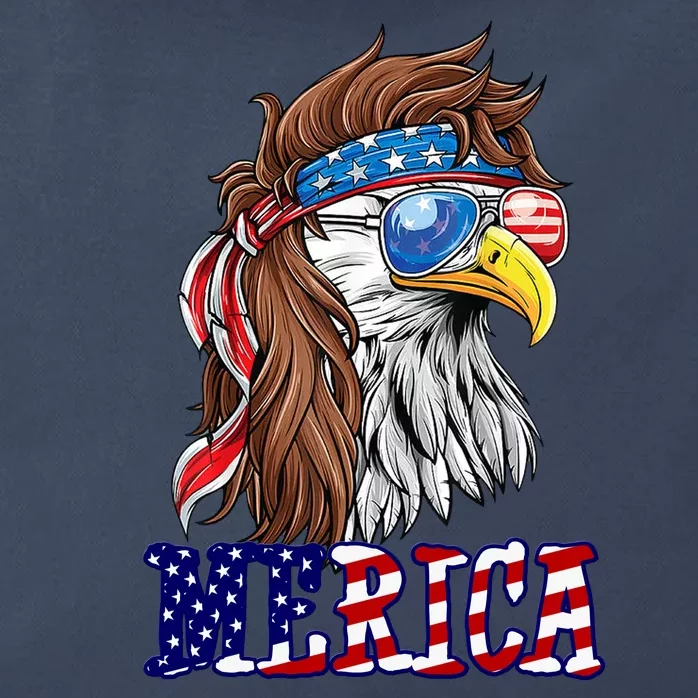 Merica Mullet Eagle Independence Day Zip Tote Bag