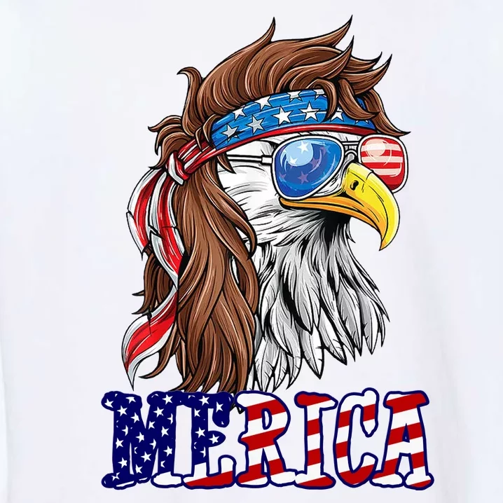 Merica Mullet Eagle Independence Day Garment-Dyed Sweatshirt