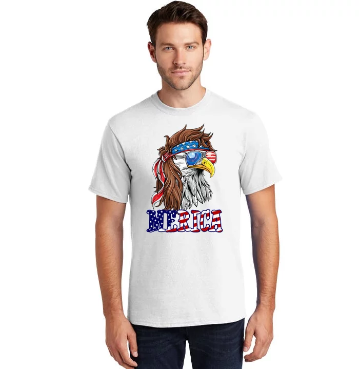 Merica Mullet Eagle Independence Day Tall T-Shirt