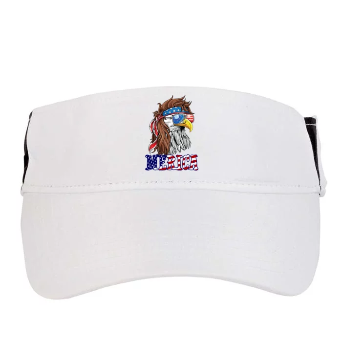 Merica Mullet Eagle Independence Day Adult Drive Performance Visor