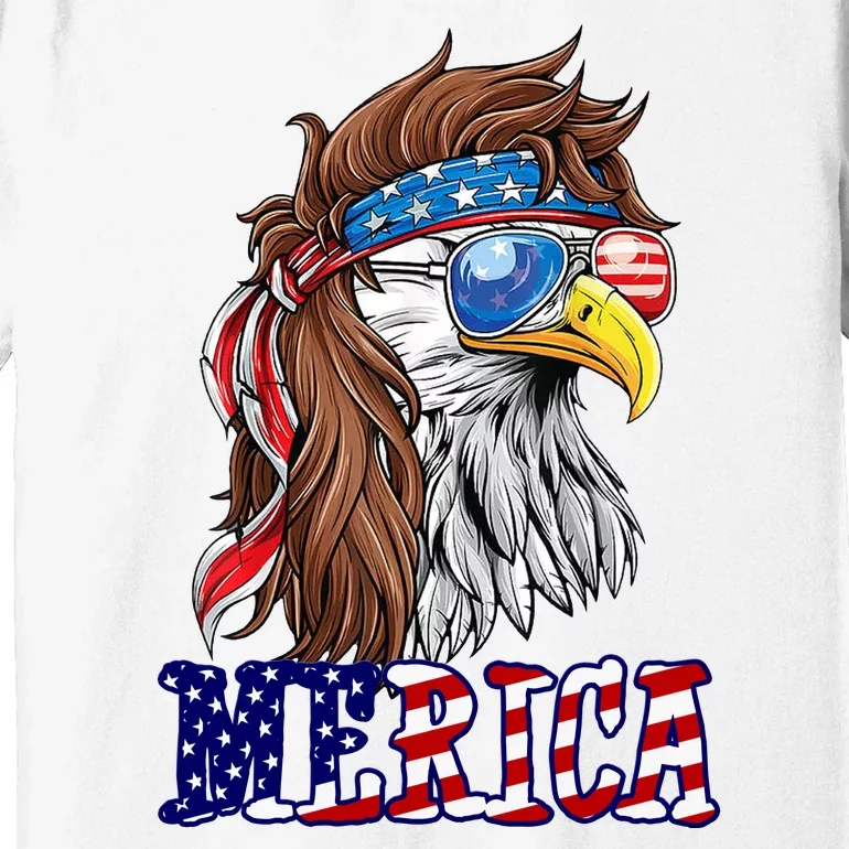 Merica Mullet Eagle Independence Day Premium T-Shirt