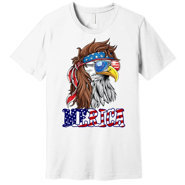 Merica Mullet Eagle Independence Day Premium T-Shirt