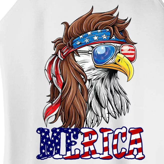 Merica Mullet Eagle Independence Day Women’s Perfect Tri Rocker Tank