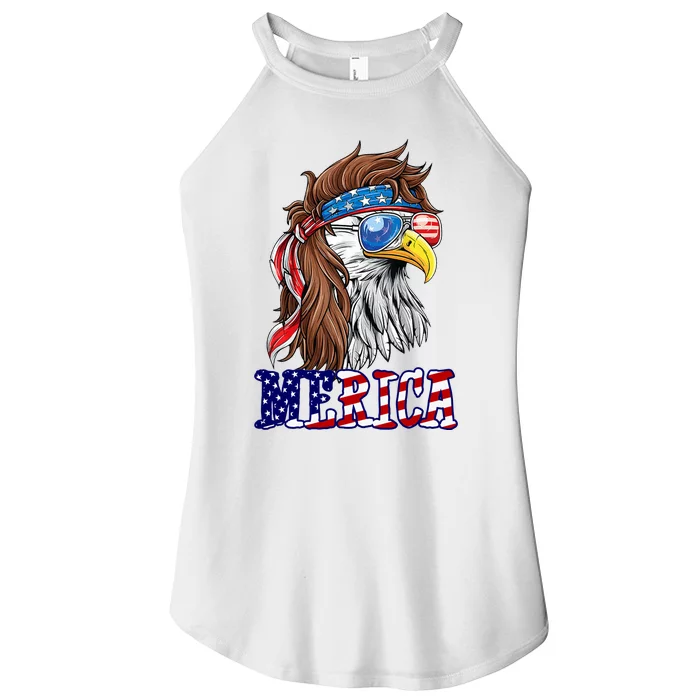 Merica Mullet Eagle Independence Day Women’s Perfect Tri Rocker Tank