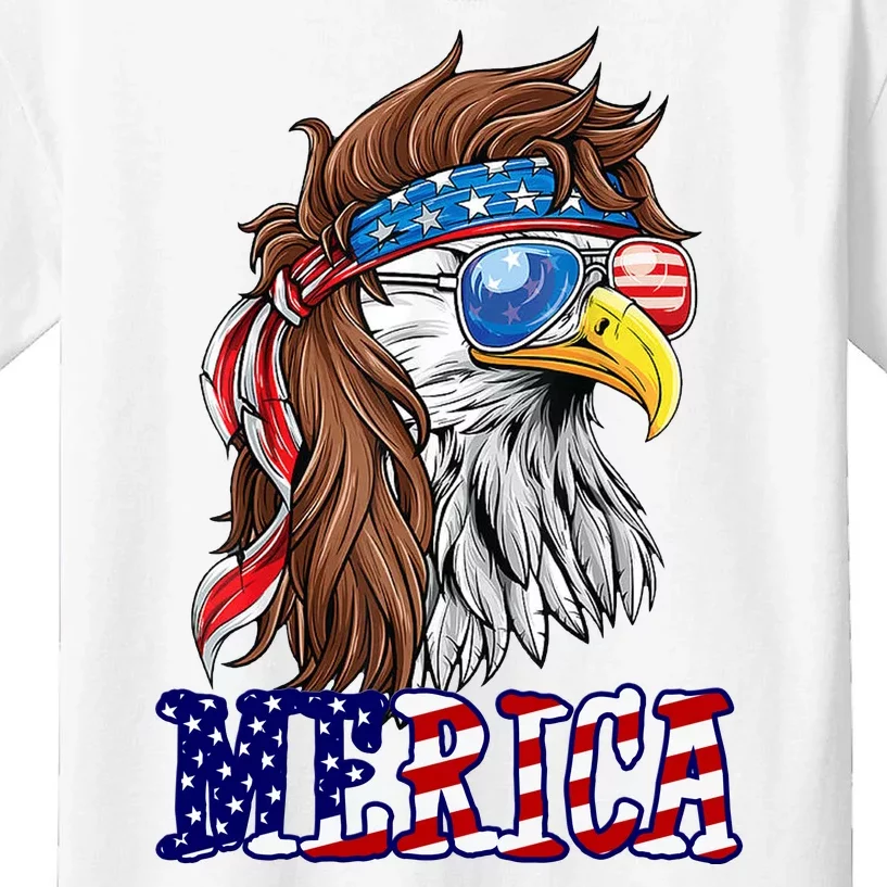 Merica Mullet Eagle Independence Day Kids T-Shirt