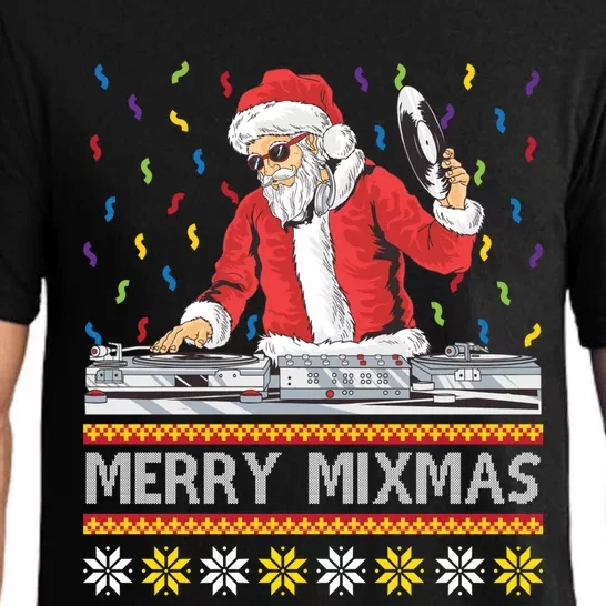 Merry Mixmas Funny Christmas Dj Santa Music Party Ugly Gift Pajama Set