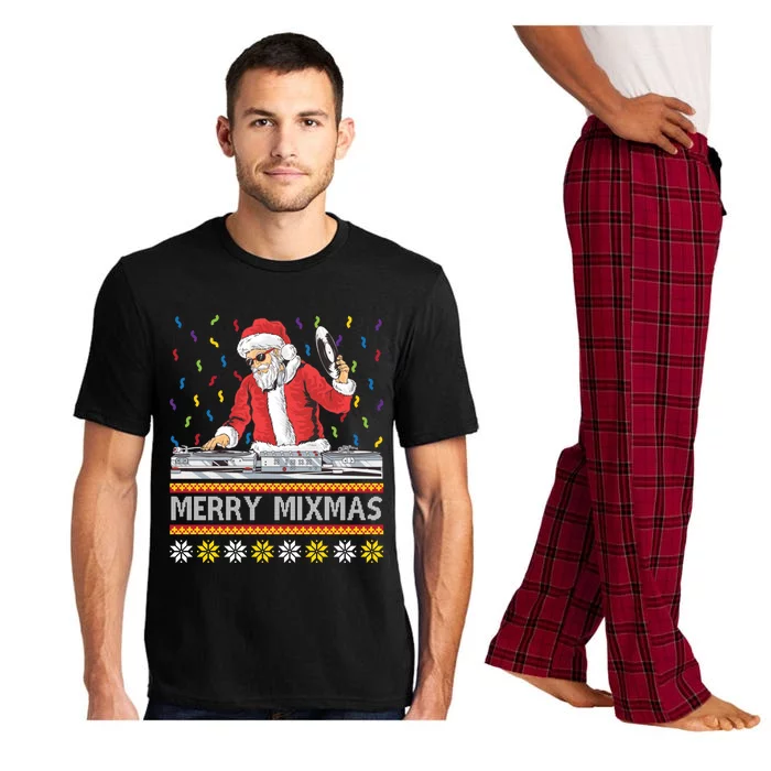 Merry Mixmas Funny Christmas Dj Santa Music Party Ugly Gift Pajama Set