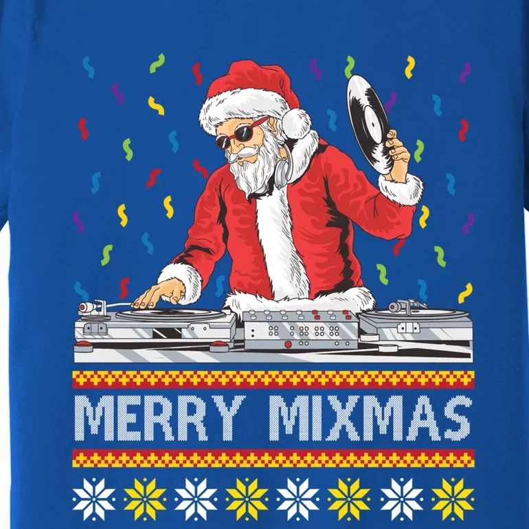 Merry Mixmas Funny Christmas Dj Santa Music Party Ugly Gift Premium T-Shirt