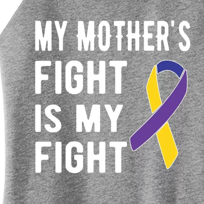 My Mother's Fight Is My Fight Bladder Cancer Warrior Meaningful Gift Women’s Perfect Tri Rocker Tank