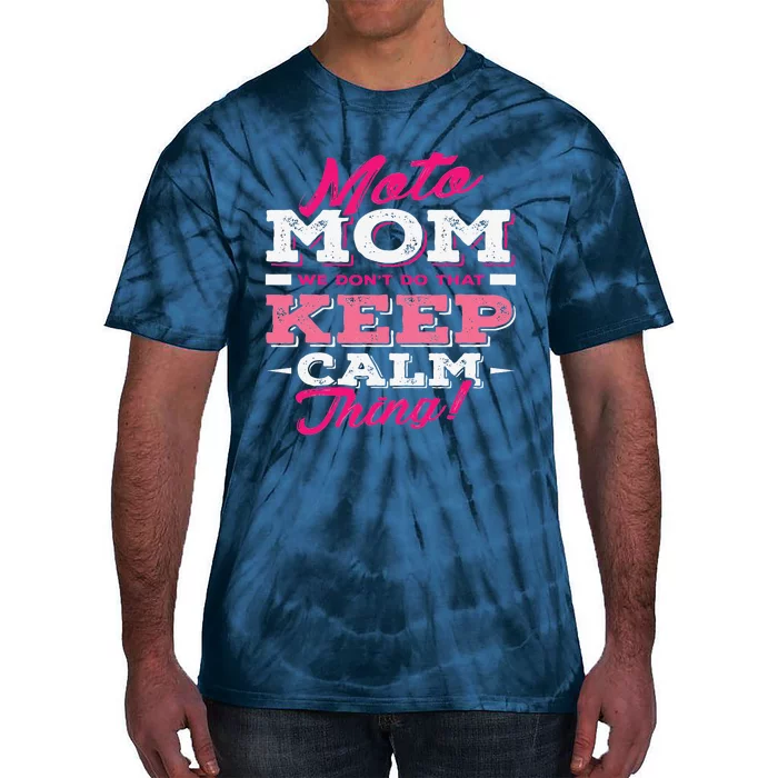 Moto Mom Funny Motocross Dirt Bike Tie-Dye T-Shirt