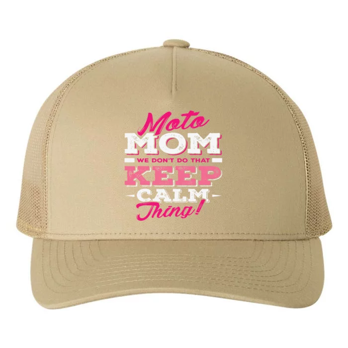 Moto Mom Funny Motocross Dirt Bike Yupoong Adult 5-Panel Trucker Hat