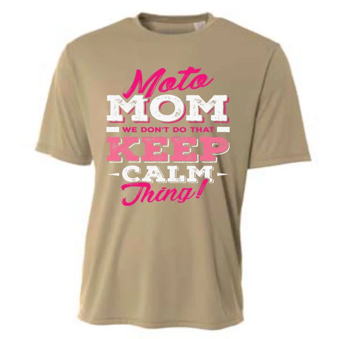 Moto Mom Funny Motocross Dirt Bike Cooling Performance Crew T-Shirt