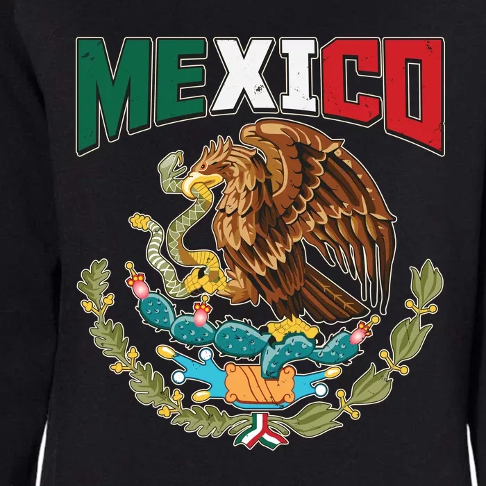 Mexico Mexican Flag Eagle And Snake Womens California Wash Sweatshirt