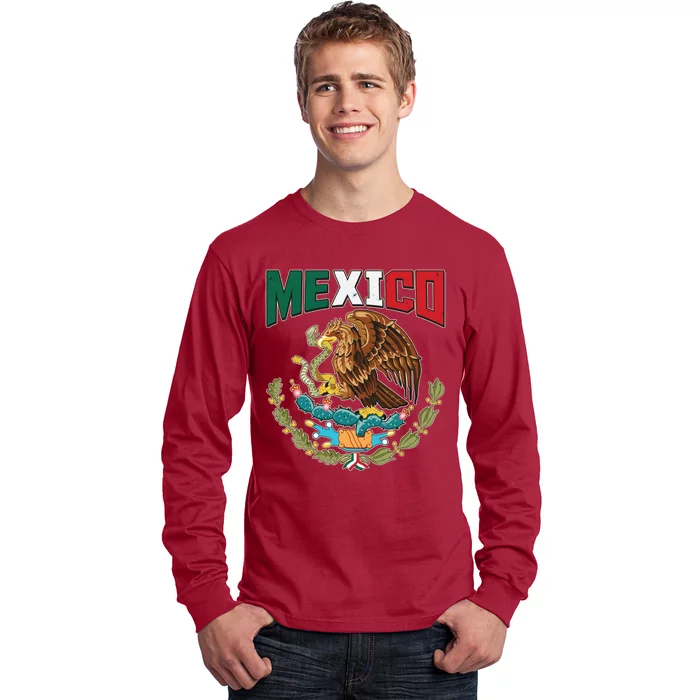 Mexico Mexican Flag Eagle And Snake Long Sleeve Shirt