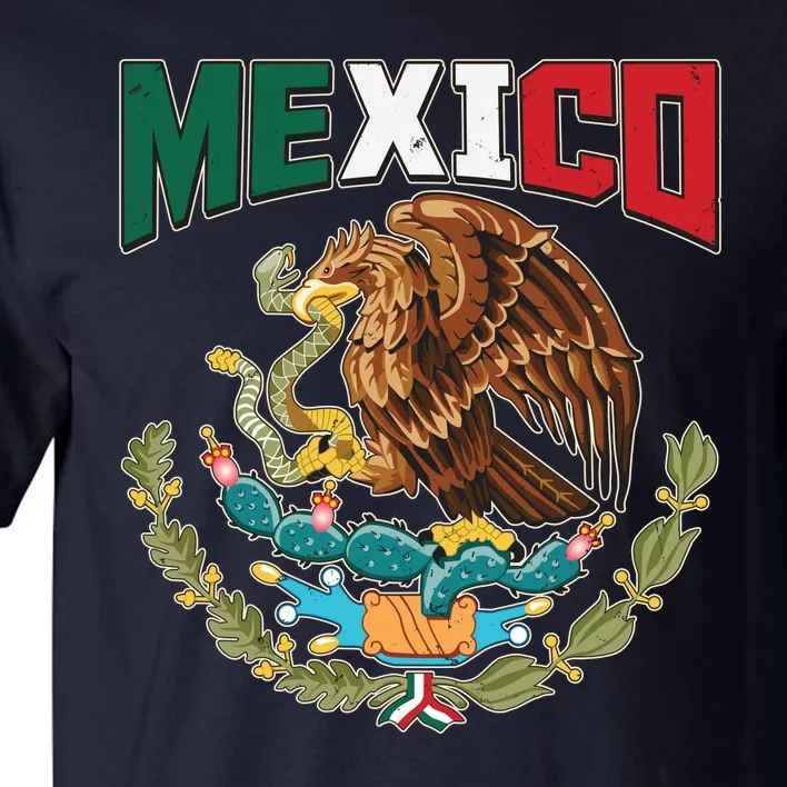 Mexico Mexican Flag Eagle And Snake Tall T-Shirt