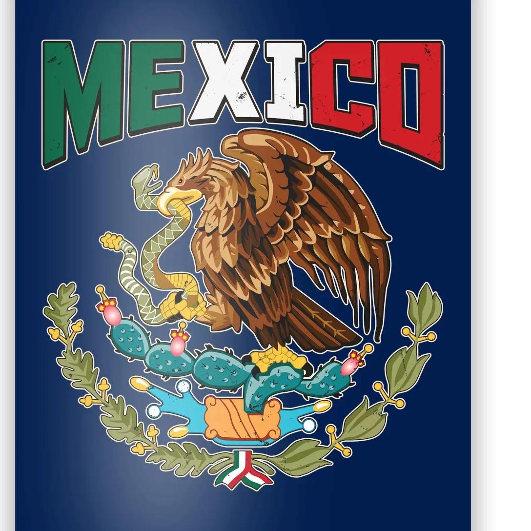 Mexico Mexican Flag Eagle And Snake Poster