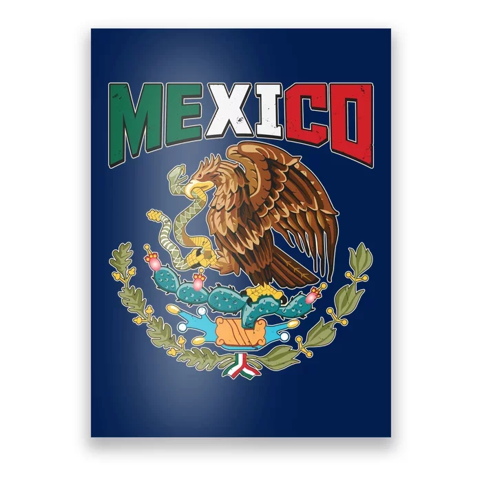 Mexico Mexican Flag Eagle And Snake Poster