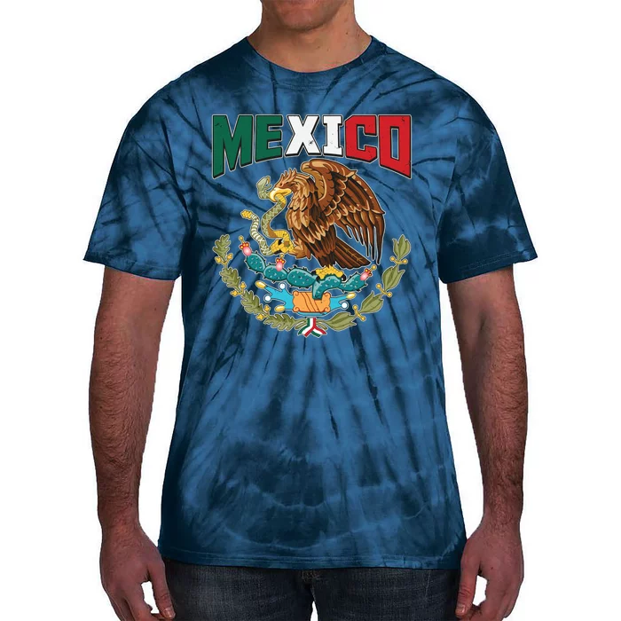 Mexico Mexican Flag Eagle And Snake Tie-Dye T-Shirt