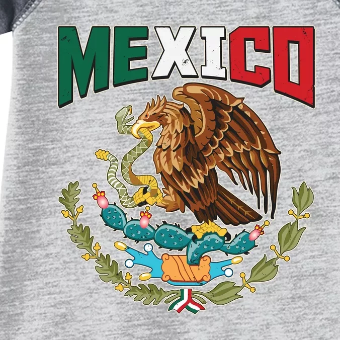 Mexico Mexican Flag Eagle And Snake Infant Baby Jersey Bodysuit