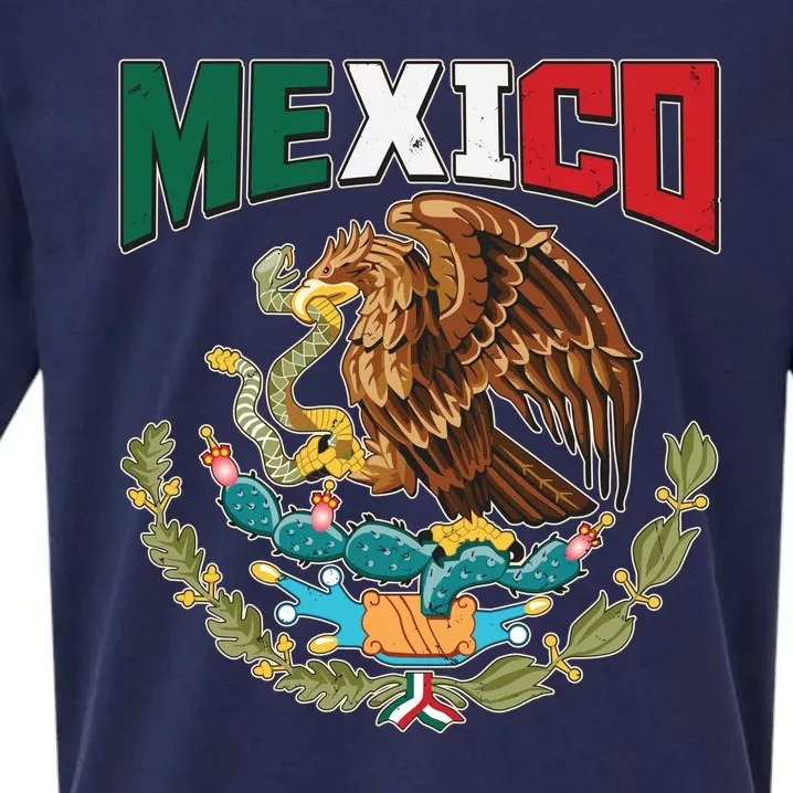 Mexico Mexican Flag Eagle And Snake Sueded Cloud Jersey T-Shirt