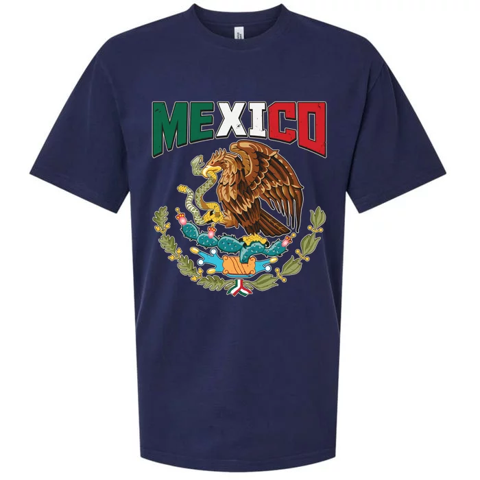 Mexico Mexican Flag Eagle And Snake Sueded Cloud Jersey T-Shirt