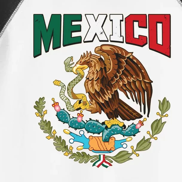 Mexico Mexican Flag Eagle And Snake Toddler Fine Jersey T-Shirt