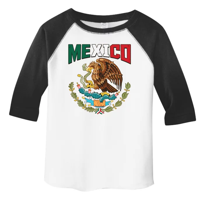 Mexico Mexican Flag Eagle And Snake Toddler Fine Jersey T-Shirt