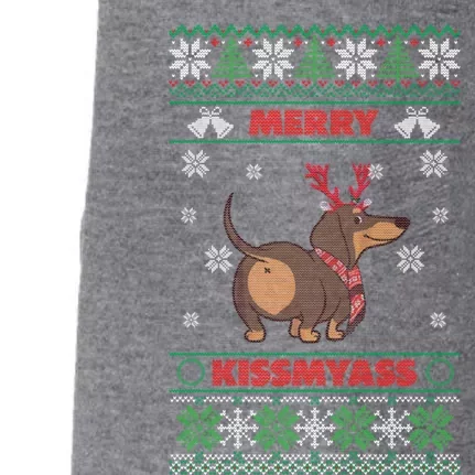 Merry Myass Funny Ugly Christmas Dachshund Dog Lovers Gift Doggie 3-End Fleece Hoodie