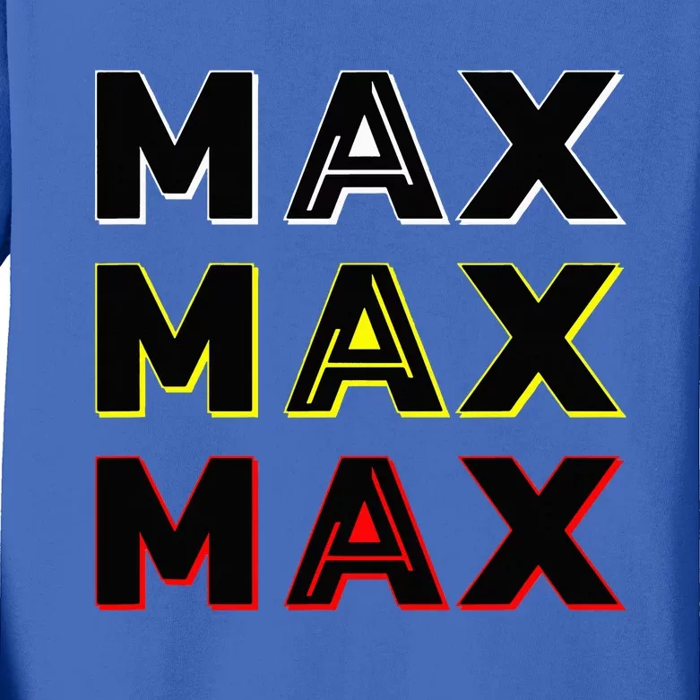 Max Max Formula Racing Driver Fan Team Box Box Box Kids Long Sleeve Shirt