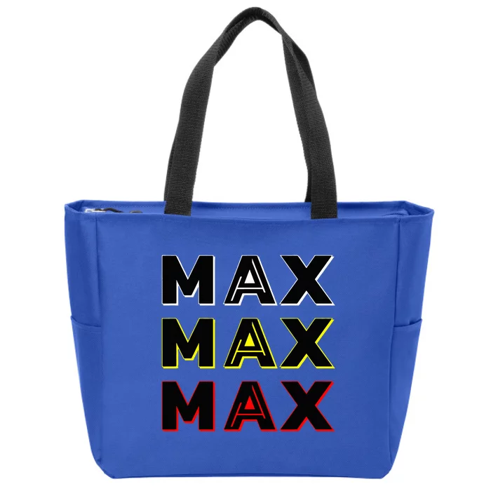 Max Max Formula Racing Driver Fan Team Box Box Box Zip Tote Bag