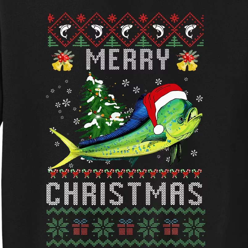 Mahi Mahi Fish Lover Xmas Tree Santa Christmas Tall Sweatshirt