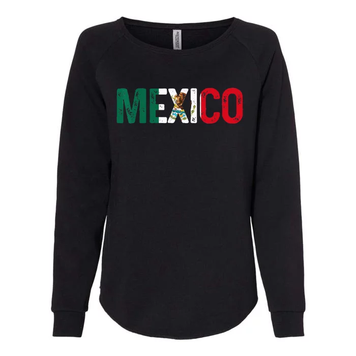 Mexico Mexican Flag Vintage Pride Womens California Wash Sweatshirt