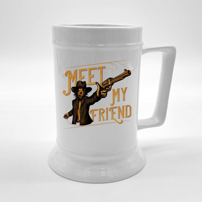 Meet My Friend Front & Back Beer Stein