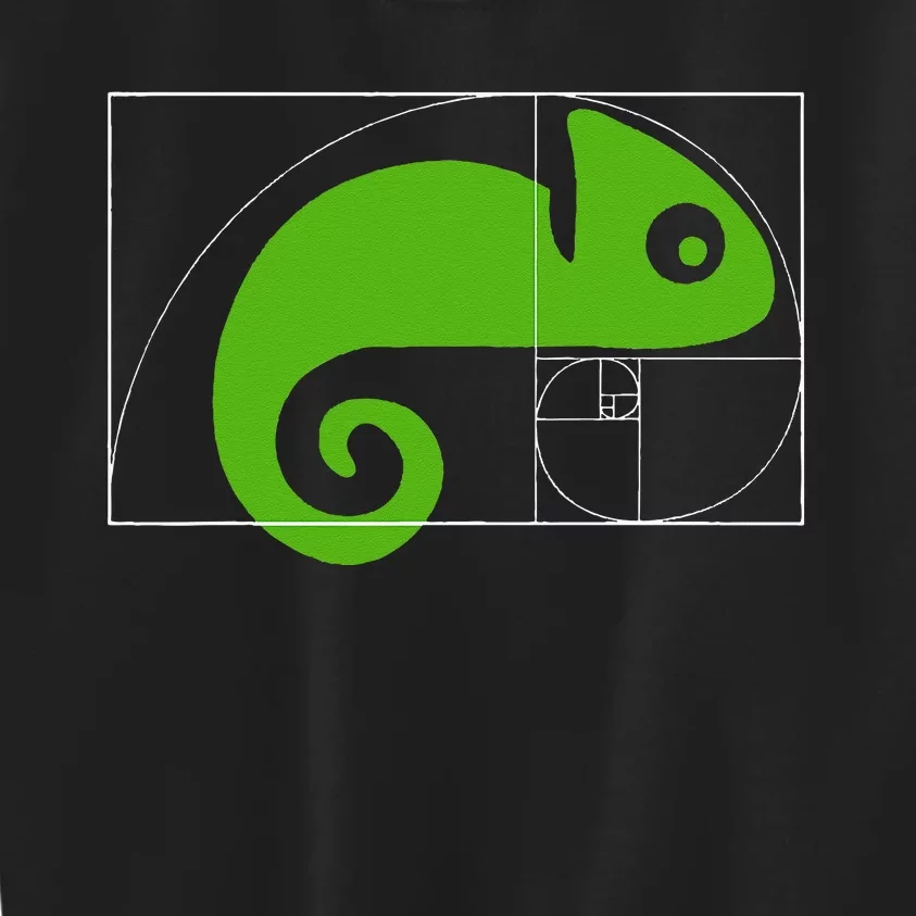 Math Mathematics Fibonacci Sequence Chameleon Golden Ratio Kids Sweatshirt