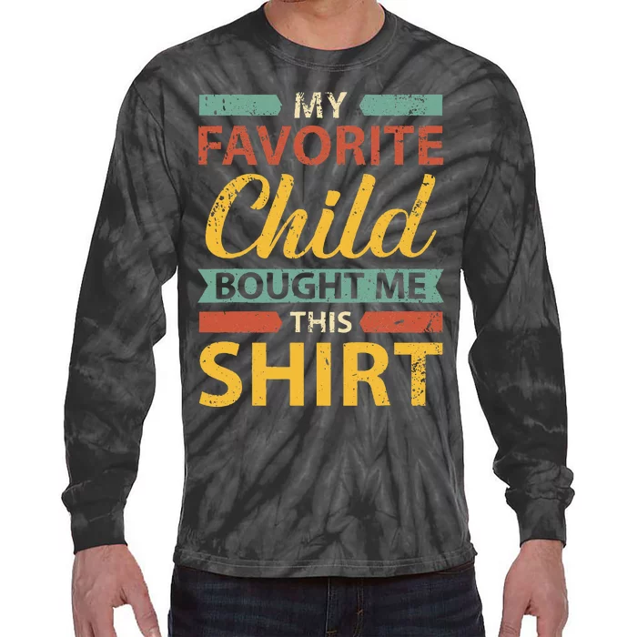 MotherFatherFamily My Favourite Child Tie-Dye Long Sleeve Shirt