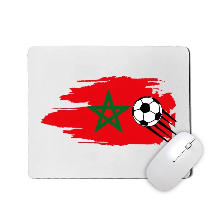 Morocco Moroccan Flag Soccer Football Lover Mousepad