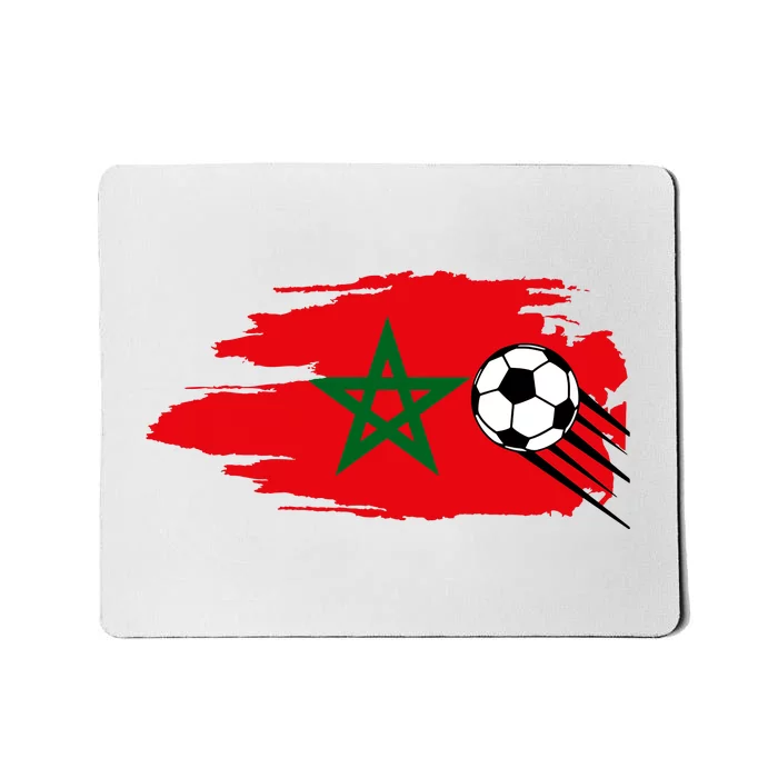 Morocco Moroccan Flag Soccer Football Lover Mousepad