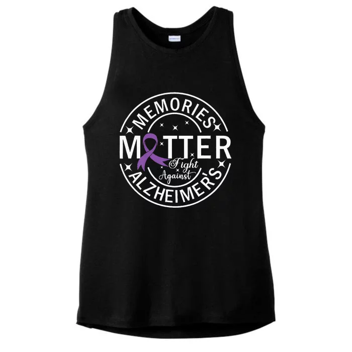 Memories Matter Fight Against AlzheimerS Ladies Tri-Blend Wicking Tank