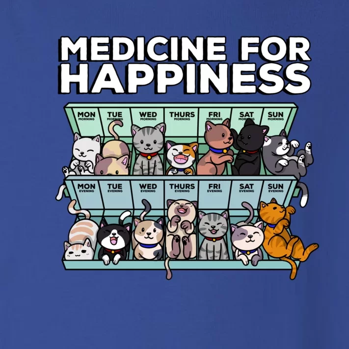 My Medicine For Happiness Called Cats Every Day Kitten Cat Toddler Long Sleeve Shirt