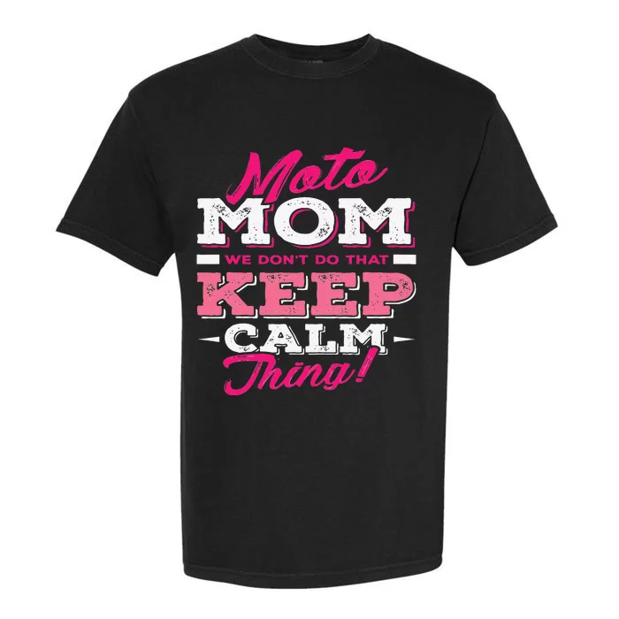 Moto Mom Funny Motocross Dirt Bike Garment-Dyed Heavyweight T-Shirt