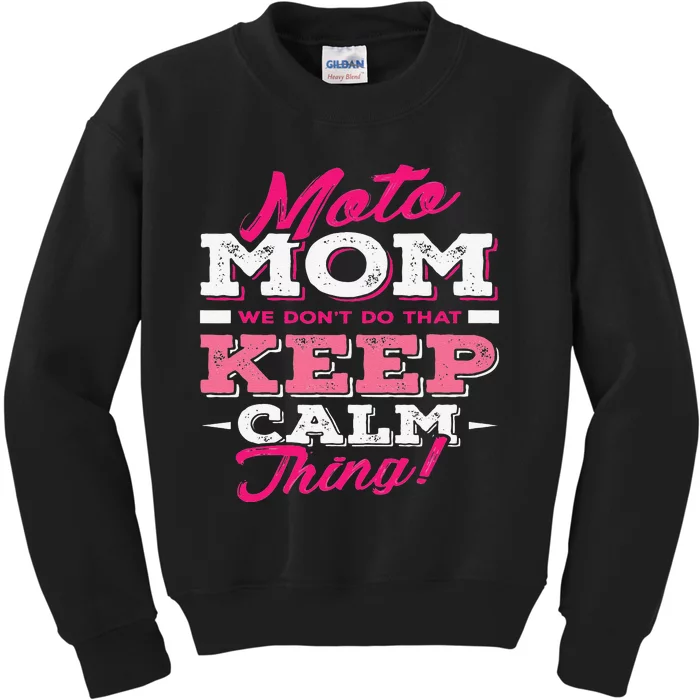 Moto Mom Funny Motocross Dirt Bike Kids Sweatshirt