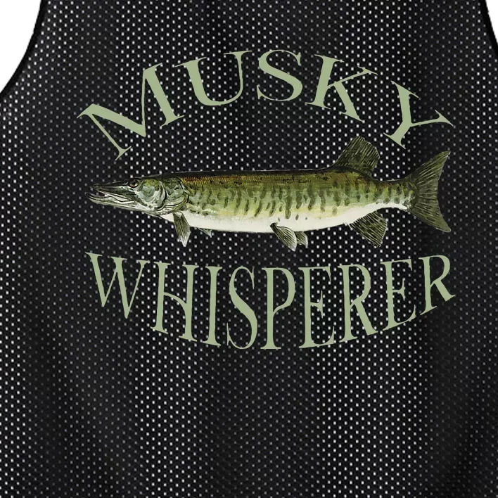 Musky Muskellunge Fish Illustration Art Fishing Angler Gear Mesh Reversible Basketball Jersey Tank