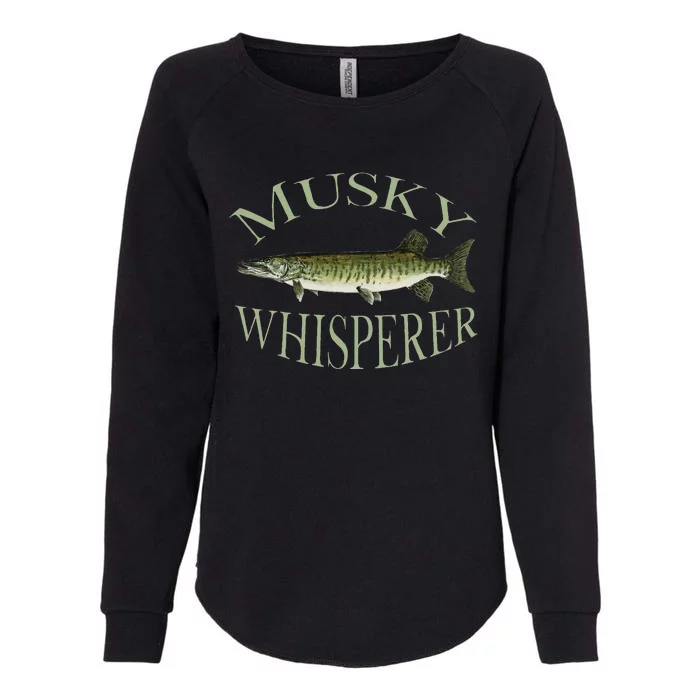 Musky Muskellunge Fish Illustration Art Fishing Angler Gear Womens California Wash Sweatshirt