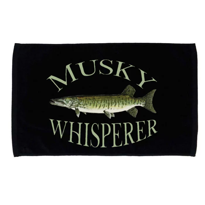 Musky Muskellunge Fish Illustration Art Fishing Angler Gear Microfiber Hand Towel