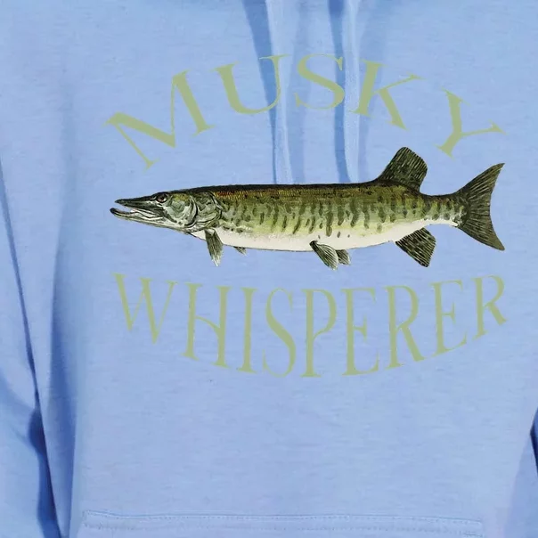 Musky Muskellunge Fish Illustration Art Fishing Angler Gear Unisex Surf Hoodie